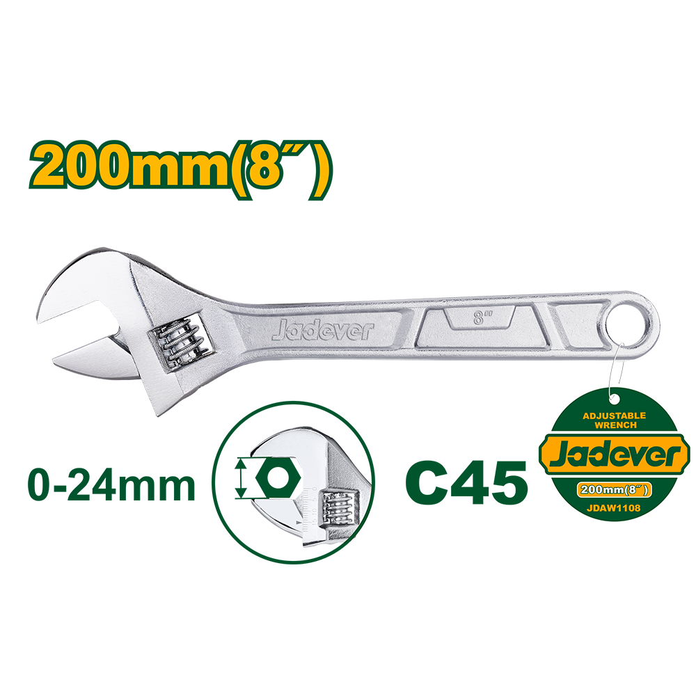 JADEVER CLE A MOLETTE 8" 200MM