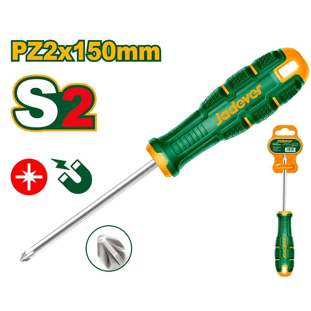 JADEVER TOURNEVIS PZ2X150MM S2