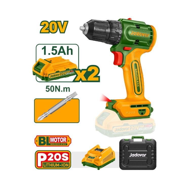 VISSEUSE SANS CHARBON L-ION 20V 1,5AHJAD JADEVER JDCDP552 au Maroc