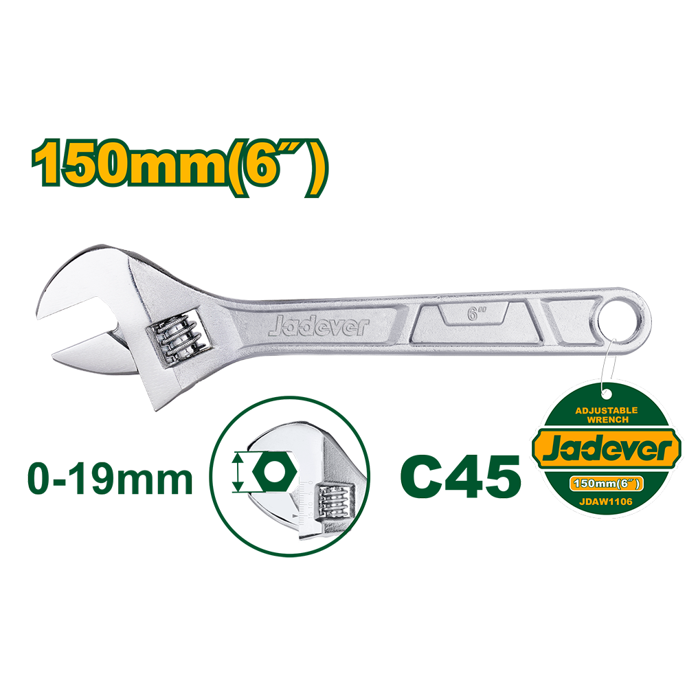 JADEVER CLE A MOLETTE 6" 150MM