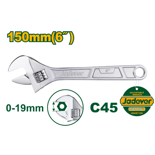 JADEVER CLE A MOLETTE 6" 150MM
