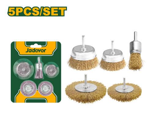 JEU DE 5 DE BROSSES METALLIQUE POUR PERCEUSE J AD JADEVER JDCE6401 au Maroc