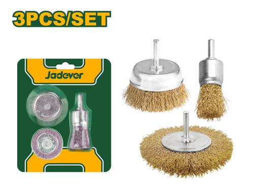 JEU DE 3 BROSSES POUR PERCEUSE JAD JADEVER JDCE6402 au Maroc