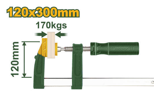 JADEVER PINCE F AVEC POIGNEE EN PLASTIQUE 120X300MM
