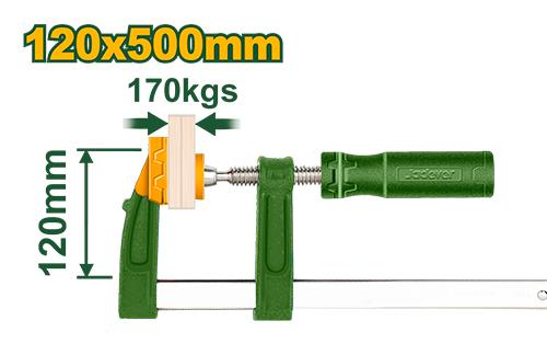 PINCE F AVEC POIGNEE EN PLASTIQUE 120X500MM JADEVER JDCP2123 au Maroc