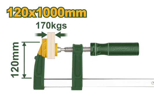 JADEVER PINCE F AVEC PIGNEE EN PLASTIQUE 120X1000MM