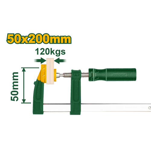 JADEVER PINCE F AVEC POIGNEE EN PLASTIQUE 50X200 MM