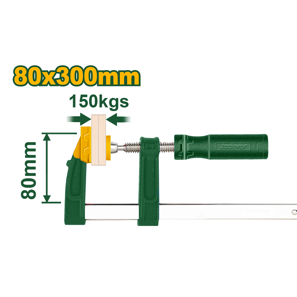 JADEVER PINCE F AVEC POIGNEE EN PLASTIQUE 80X300MM