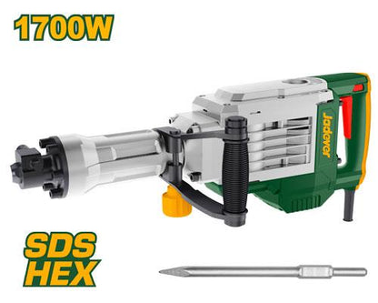 MARTEAU PIQUEUR HEX 1700W 14KG JADEVER JDDB1D90 au Maroc