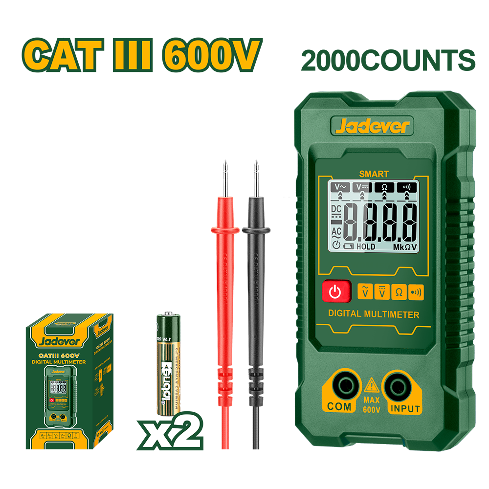 JADEVER MULTIMETRE DIGITAL CAT II 600V