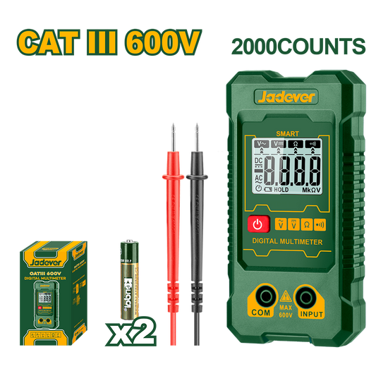 JADEVER MULTIMETRE DIGITAL CAT II 600V
