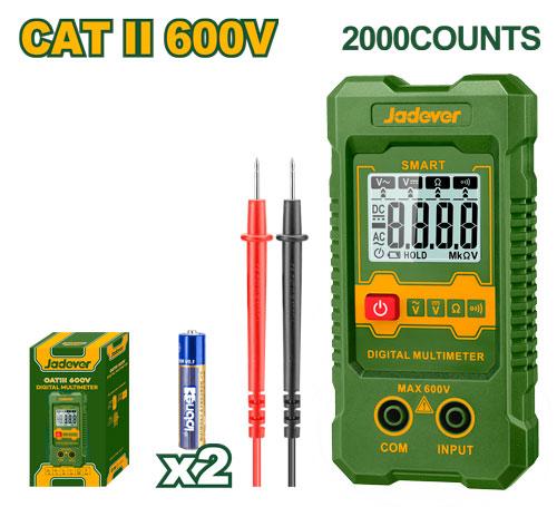 MULTIMETRE DIGITAL CAT II 600V JADEVER JDDM1501 au Maroc