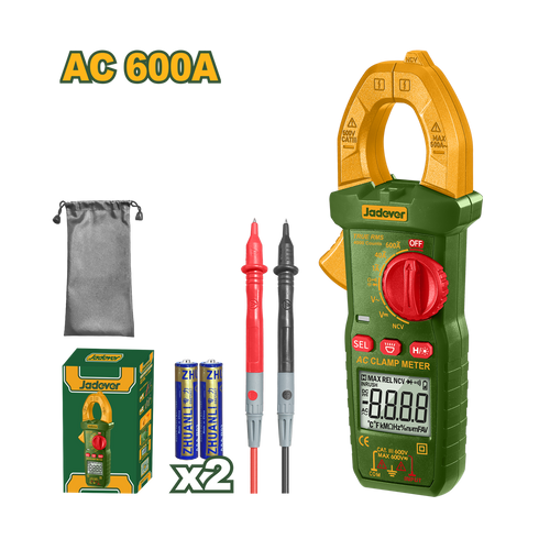 JADEVER PINCE AMPÈREMÉTRIQUE DIGITAL AC 600A
