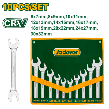 JEUX DE 10 CLES PLATES 6-32MM JADEVER JDDS2M10 au Maroc