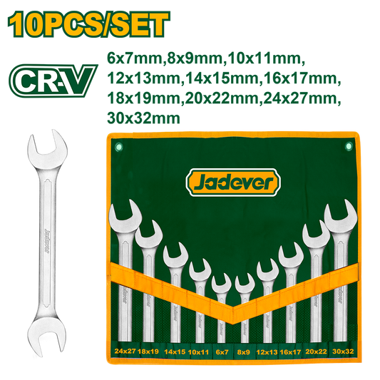 JADEVER JEUX DE 10 CLES PLATES 6-32MM