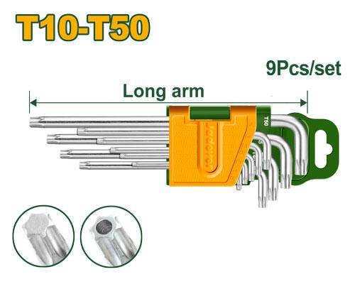 JEU DE CLE TORX T-10,T-15,T-20,T-25,T-27,T-30,T-40,T-45,T-50. JADEVER JDHK3291 au Maroc
