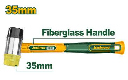 MARTEAU EN CAOUTCHOUC ET PLASTIQUE 35MM JADEVER JDHM7305 au Maroc