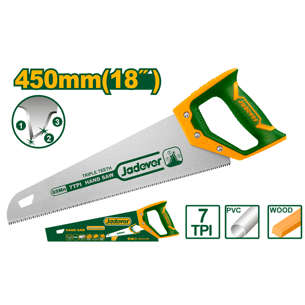 JADEVER SCIE A MAIN 450MM