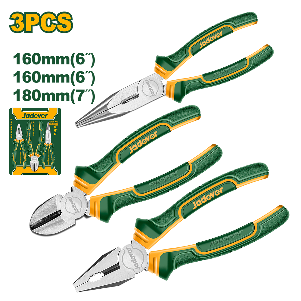 JADEVER JEU DE 3 PINCES