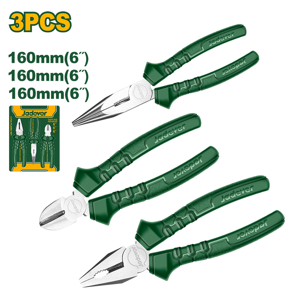 JADEVER JEU DE 3 PINCES