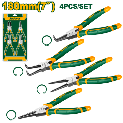 JADEVER JEU DE 4 PINCE A CIRCLIPS
