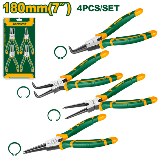 JADEVER JEU DE 4 PINCE A CIRCLIPS