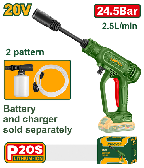 JADEVER NETTOYEUR HAUTE PRESSION 20V SANS BATT SANS CHARGEUR