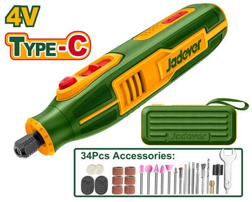 MINI MEULEUSE A BATTERIE 4V CHARGEUR VIA TYPE C JADEVER JDRYP1504 au Maroc