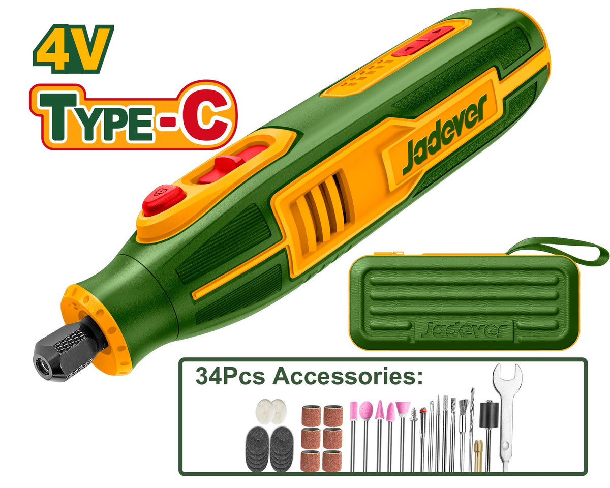 MINI MEULEUSE A BATTERIE 4V CHARGEUR VIA TYPE C JADEVER JDRYP1504 au Maroc
