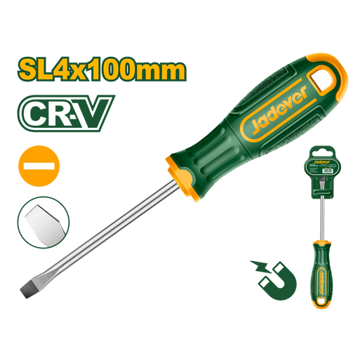 JADEVER TOURNEVIS PLAT 4X100MM CRV