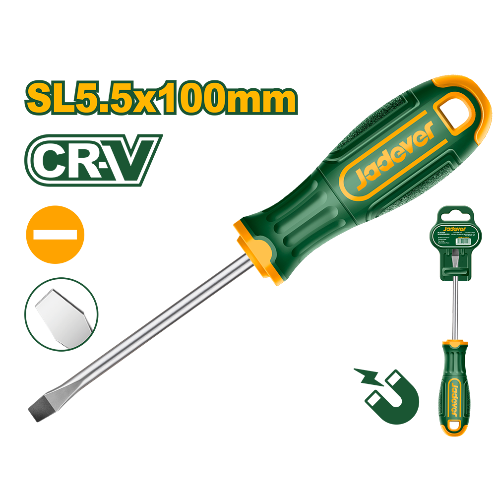 JADEVER TOURNEVIS PLAT SL5,5X100MM CRV