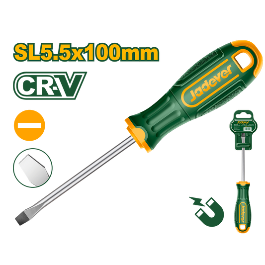 JADEVER TOURNEVIS PLAT SL5,5X100MM CRV