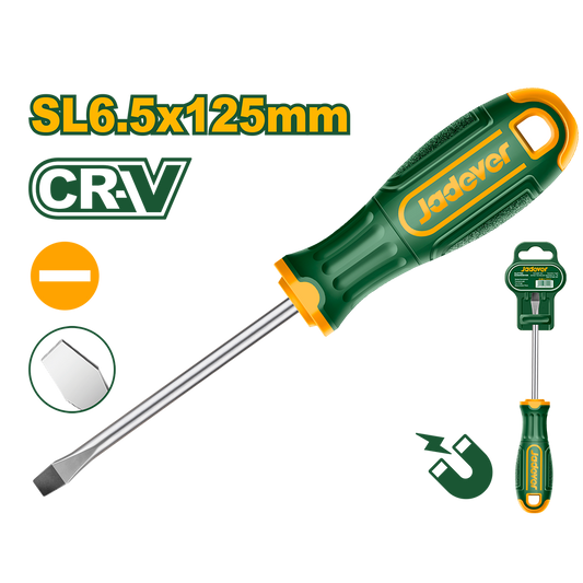 JADEVER TOURNEVIS PLAT 6,5X125MM CRV