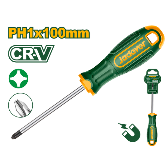 JADEVER TOURNEVIS PH1X100 MM CRV