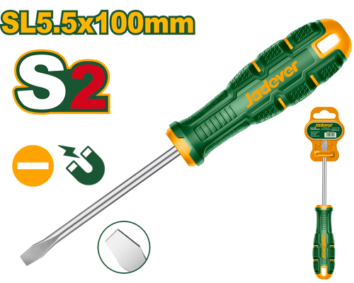 JADEVER TOURNEVIS PLAT SL5.5 X100 MM 2S