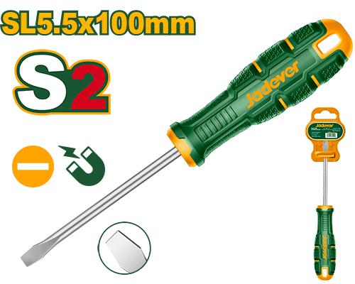 TOURNEVIS PLAT SL5.5 x100 MM 2S JADEVER JDSDA254 au Maroc