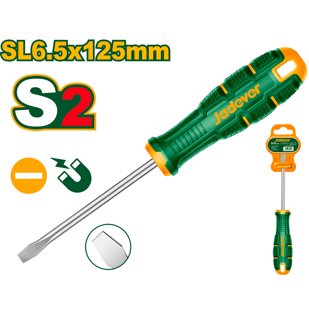 JADEVER TOURNEVIS PLAT SL6,5X 125MM S2