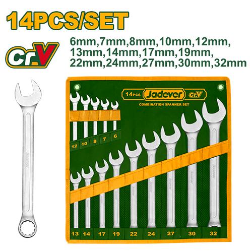 JEU DE 14 CLÉS MIXTES 6-32MM JADEVER JDSP1M14 au Maroc