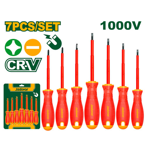 JADEVER SET DE 7 TOURNEVIS ISOLÉS 1000V