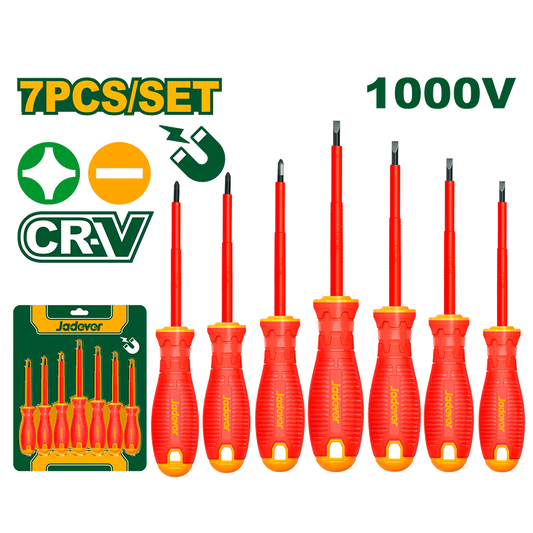 JADEVER SET DE 7 TOURNEVIS ISOLÉS 1000V