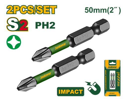 SET DE 2 EMBOUTS PH2*50MM JADEVER JDSV2K61 au Maroc