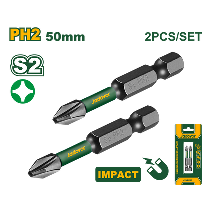 SET DE 2 EMBOUTS PH2*50MM JADEVER JDSV2K61 au Maroc