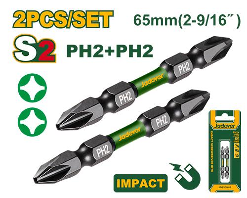 set de 2 embouts ph2+ph2x50mm jadever JADEVER JDSV3K62 au Maroc