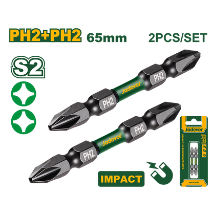 set de 2 embouts ph2+ph2x50mm jadever JADEVER JDSV3K62 au Maroc