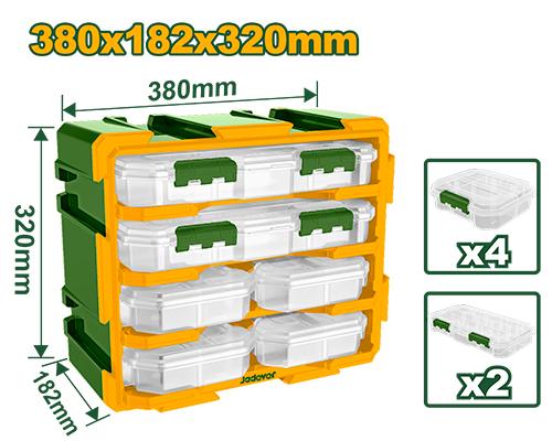 Boite de rangement plastique 6 tiroirs JADEVER JDTB8346 au Maroc