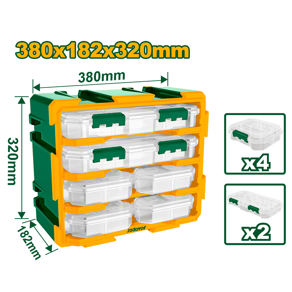 JADEVER BOITE DE RANGEMENT PLASTIQUE 6 TIROIRS