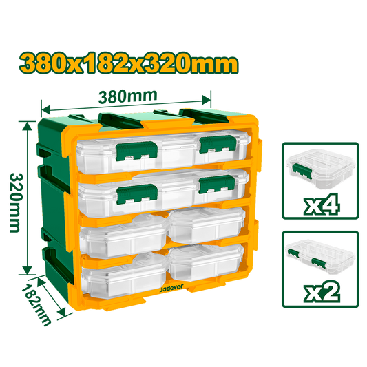 JADEVER BOITE DE RANGEMENT PLASTIQUE 6 TIROIRS