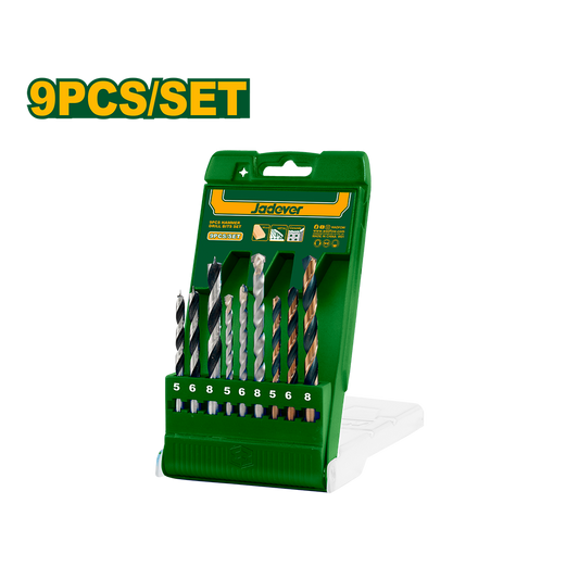 JADEVER JEU DE 9 FORETS COMBINÉES POUR BOIS, BÉTON ET MÉTAL