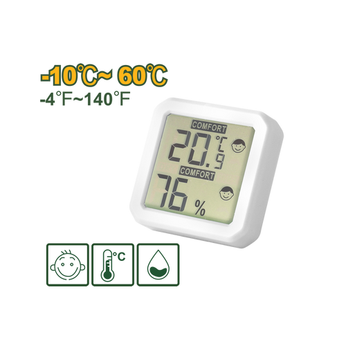 JADEVER COMPTEUR NUMÉRIQUE D'HUMIDITÉ 0-100%ET DE TEMPÉRATURE 10-60°C