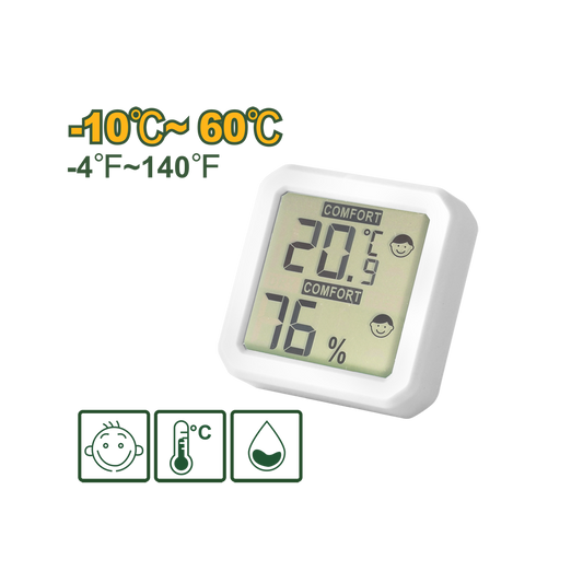JADEVER COMPTEUR NUMÉRIQUE D'HUMIDITÉ 0-100%ET DE TEMPÉRATURE 10-60°C